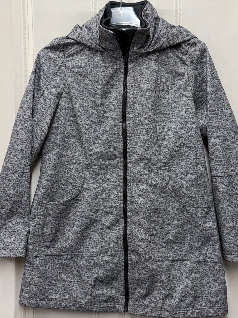 Tek Gear WarmTek Woman’s Jacket Gray Full Zip Hooded Large